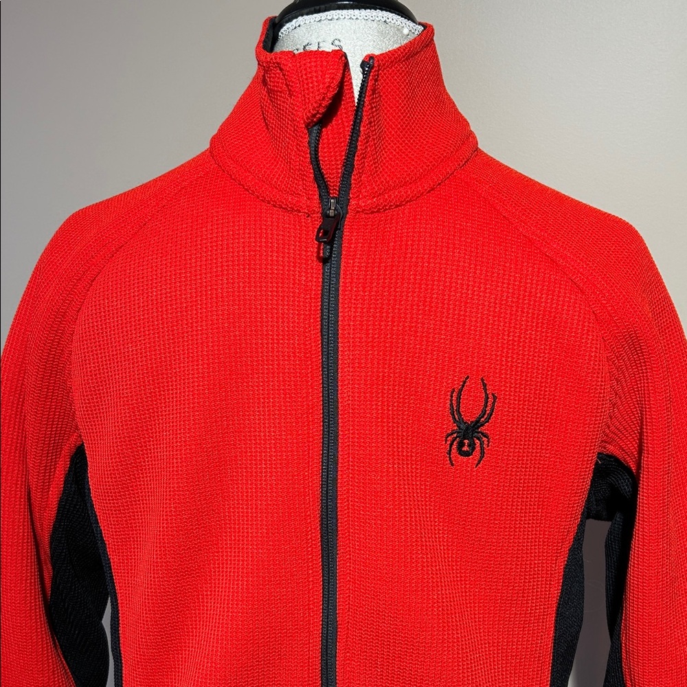 Spider Men’s Steller Full-Zip Jacket, Fleece Lined, Black & Red (Size Medium) - Picture 6 of 9